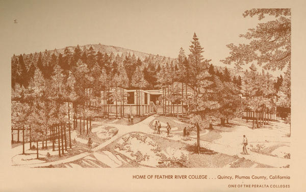 Old drawing of Feather River College